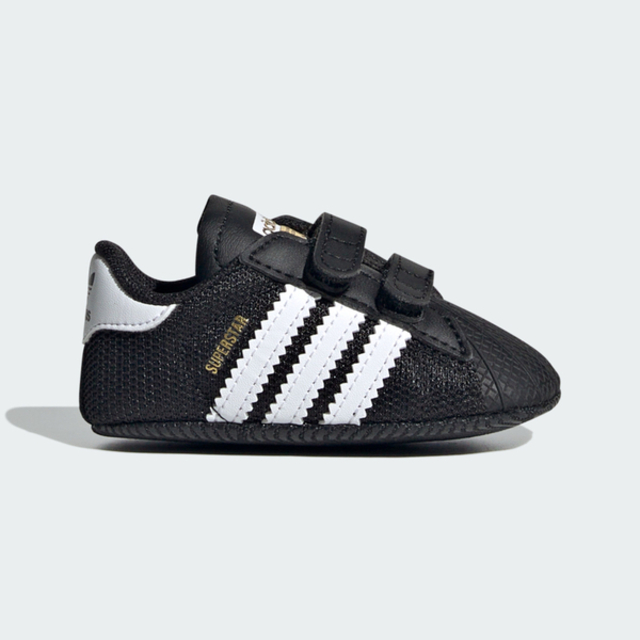 adidas 愛迪達 Adidas 愛迪達 Superstar Crib JH9971 小童 運動休閒鞋 魔鬼氈 舒適 黑 白