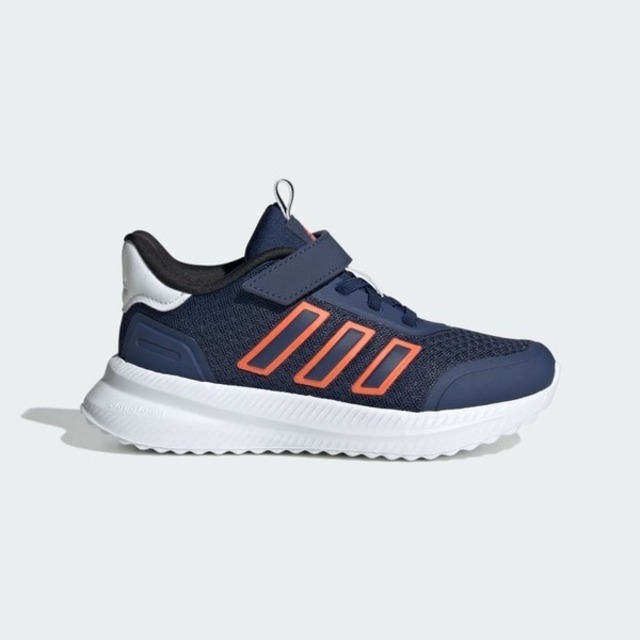 adidas 愛迪達 Adidas Xplrpath EL C JS0672 中童 慢跑鞋 魔鬼氈 彈力 支撐 緩震 深藍 橘