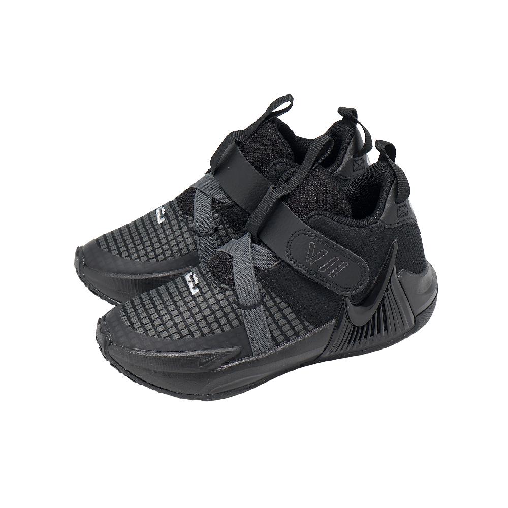 NIKE 耐吉 籃球鞋 LeBron Witness VII PS 中童 小朋友 黑白 魔鬼氈 DQ8647-004
