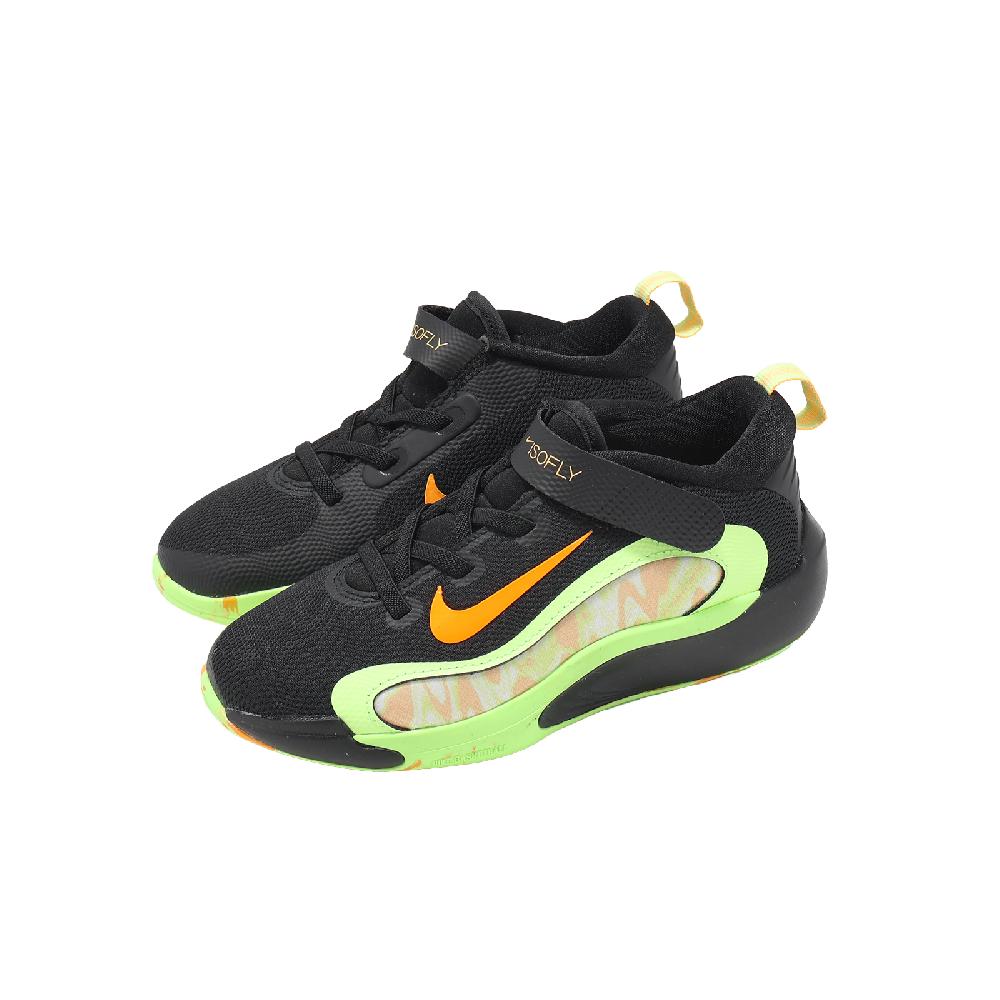 NIKE 耐吉 籃球鞋 Isofly SE PS 中童 小朋友 黑 綠 魔鬼氈 運動鞋 IQ0822-001