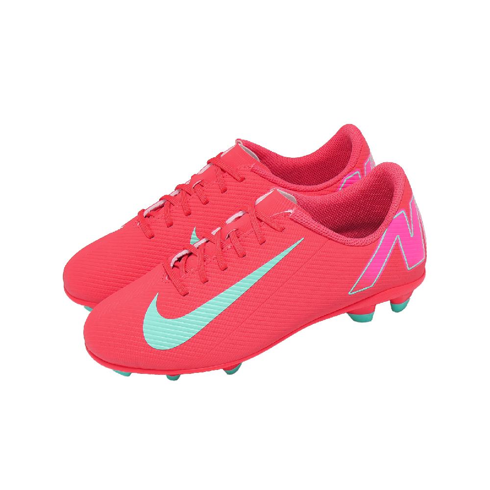 NIKE 耐吉 足球鞋 JR Vapor 16 Club FG/MG 中大童 紅 藍 短草皮 FQ8286-800