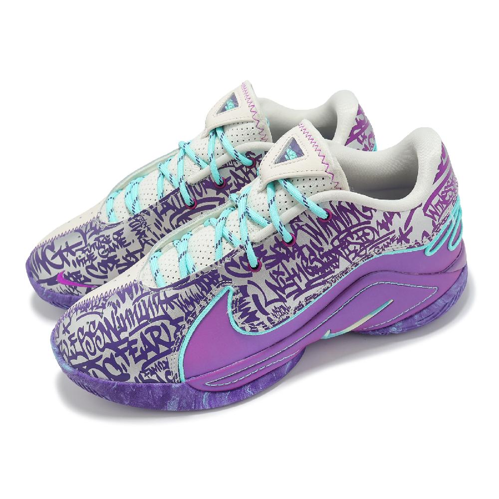 NIKE 耐吉 籃球鞋 LeBron 22 XXII Split Vintage GS 大童 女鞋 LBJ 米白 紫 IF8254-001
