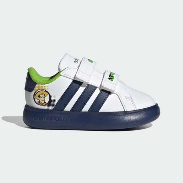adidas 愛迪達 Adidas Grand Court Toy Story CF I KI9179 小童 休閒鞋 白深藍 魔鬼氈 胡迪