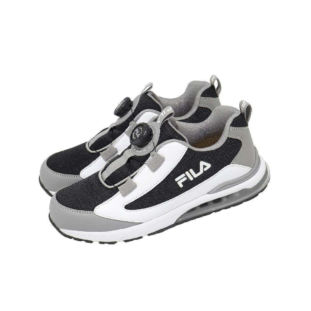 Fila 慢跑鞋 J424Z 中大童鞋 小朋友 黑 旋鈕 運動鞋 3J424Z409