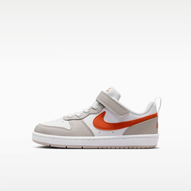 NIKE 耐吉 Nike 耐吉 Court Borough Low ESS+ PS [IQ2726-100] 中童 運動休閒鞋 灰白橘