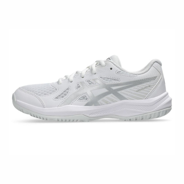 Asics 亞瑟士 Asics 亞瑟士 Upcourt 6 GS 1074A045-104 大童 排球鞋 羽球鞋 室內運動 包覆 白