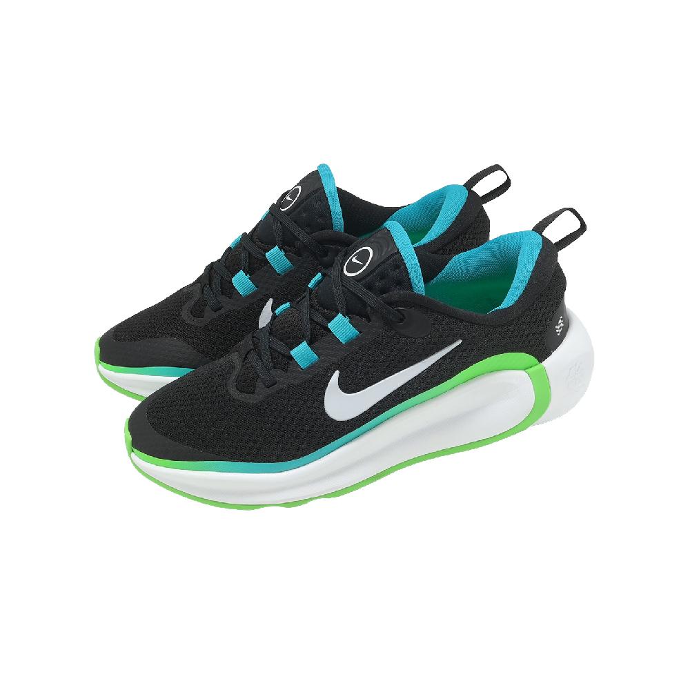 NIKE 耐吉 慢跑鞋 Infinity Flow GS 大童 女鞋 黑 綠 運動鞋 FD6058-005