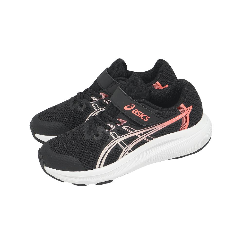 Asics 亞瑟士 慢跑鞋 Contend 10 PS 中童鞋 小朋友 黑 魔鬼氈 運動鞋 1014A394004
