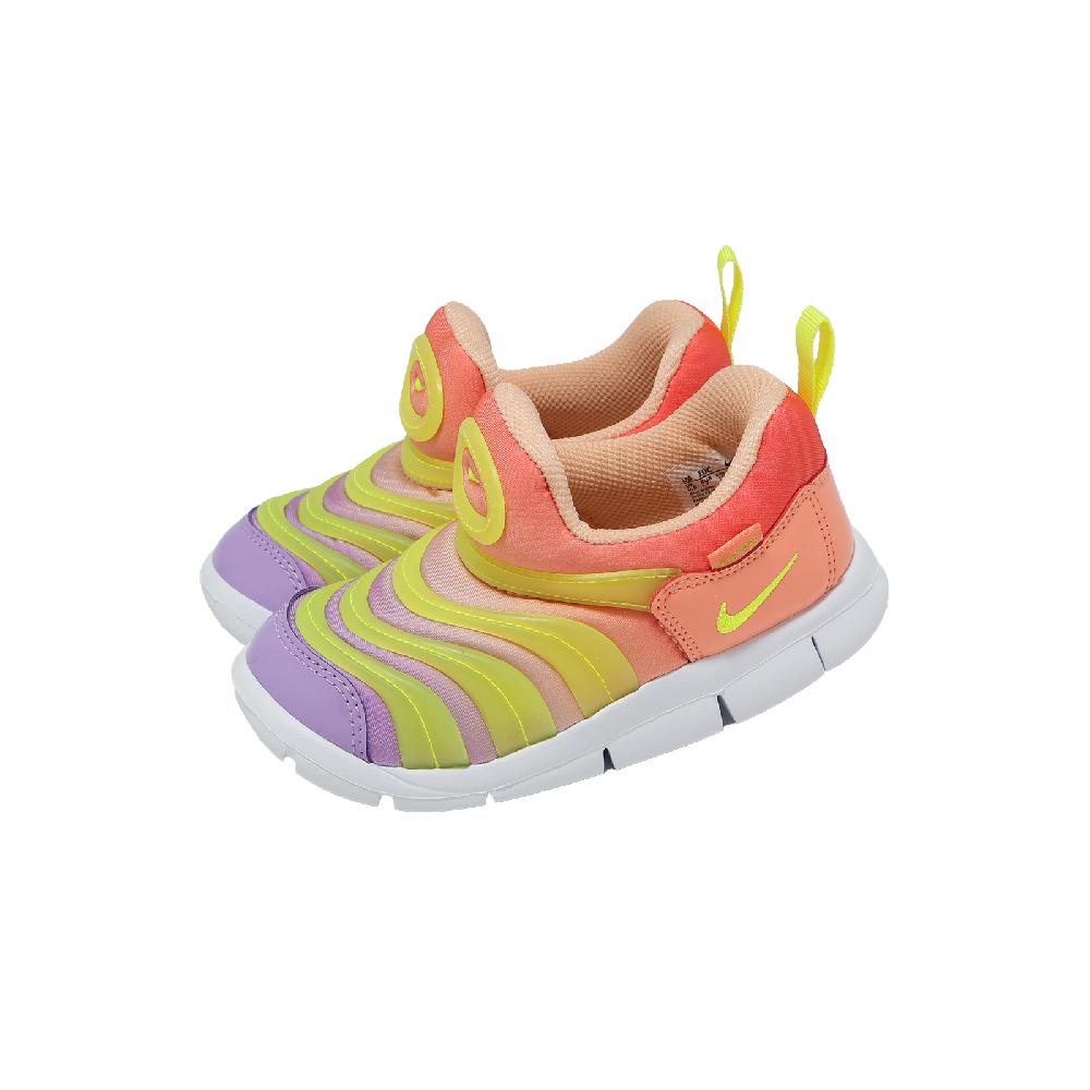 NIKE 耐吉 休閒鞋 Dynamo Free TD 小童 學步鞋 橘 毛毛蟲 無鞋帶 343938-643
