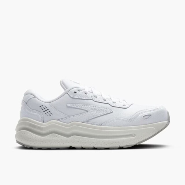 BROOKS Brooks Ghost Max 2 Leather [1104432E142] 男 慢跑鞋 寬楦 彈力 支撐 緩震 白