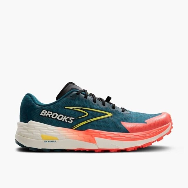 BROOKS Brooks Catamount 4 [1104411D407] 男 慢跑鞋 越野 彈力 支撐 緩震 藍綠 橘