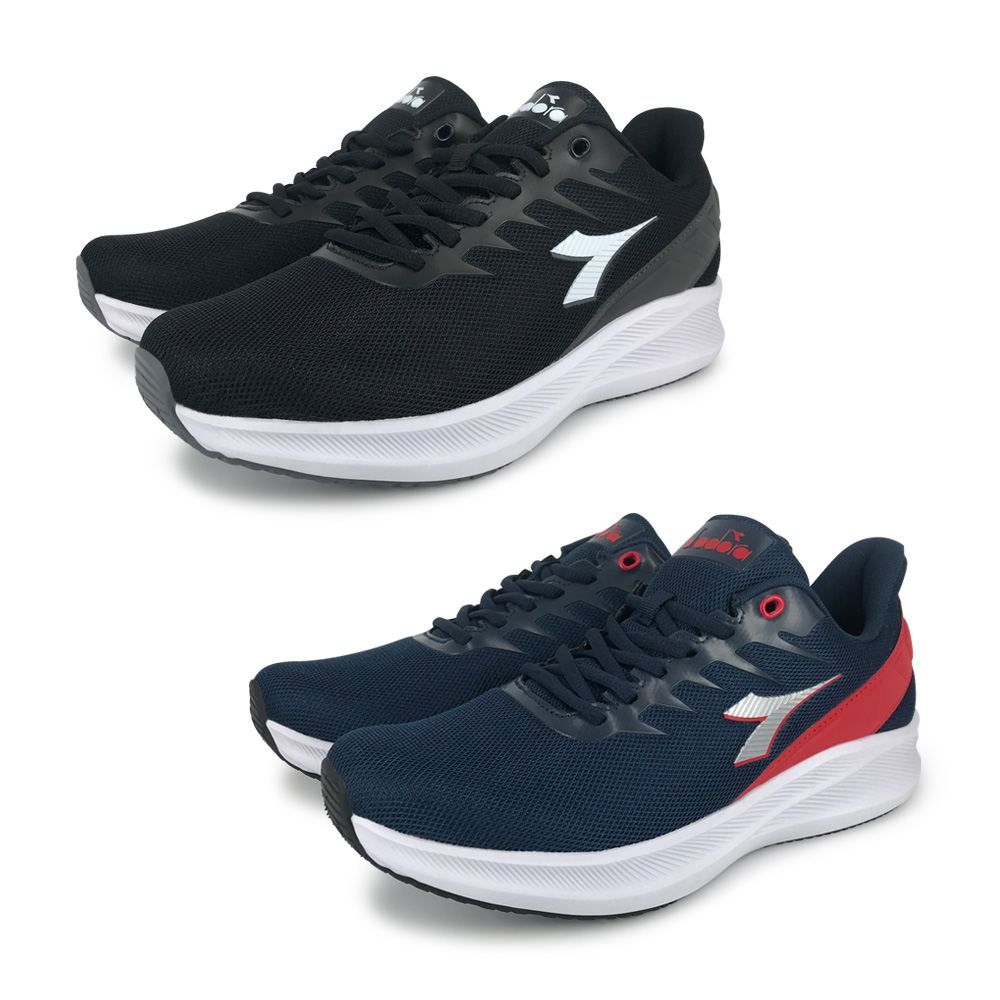 Diadora 迪亞多那 男款-輕量專業慢跑男鞋71319黑灰/71320藍紅