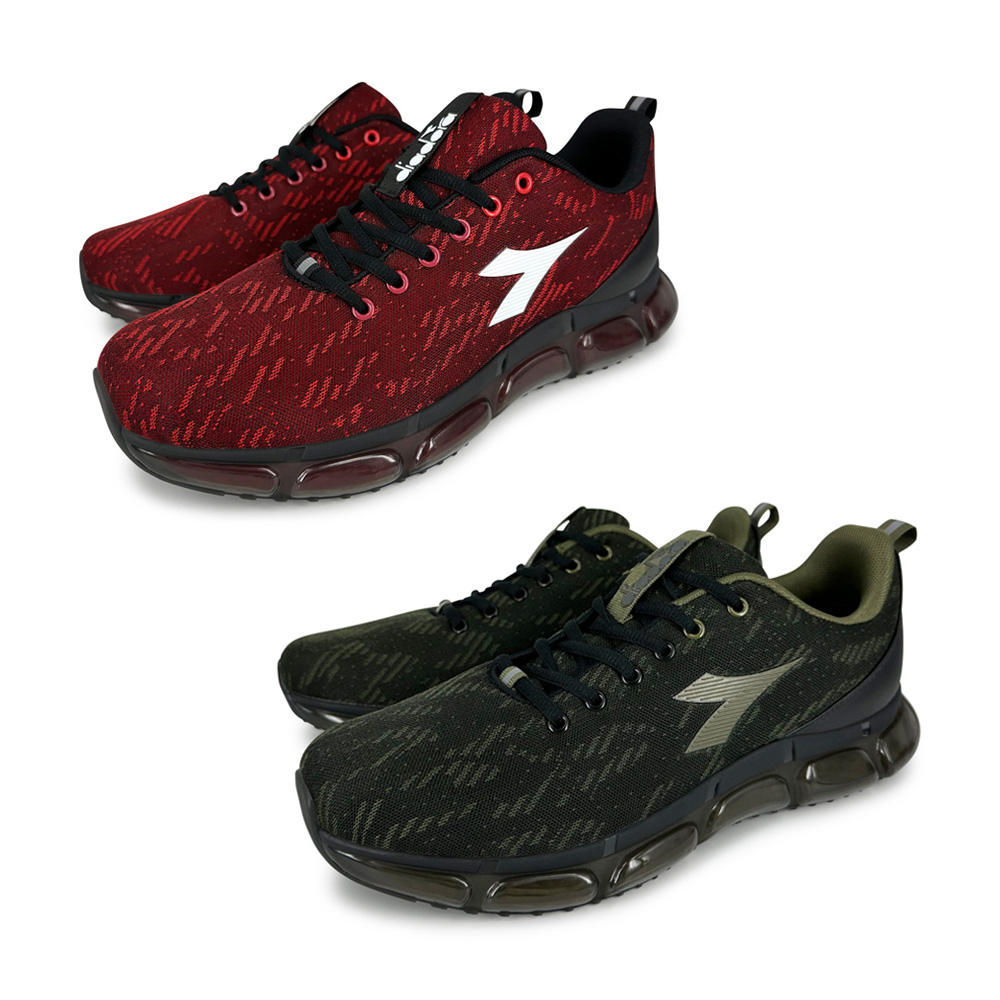 Diadora 迪亞多那 男款-穩定高效避震跑鞋71332紅/71333綠