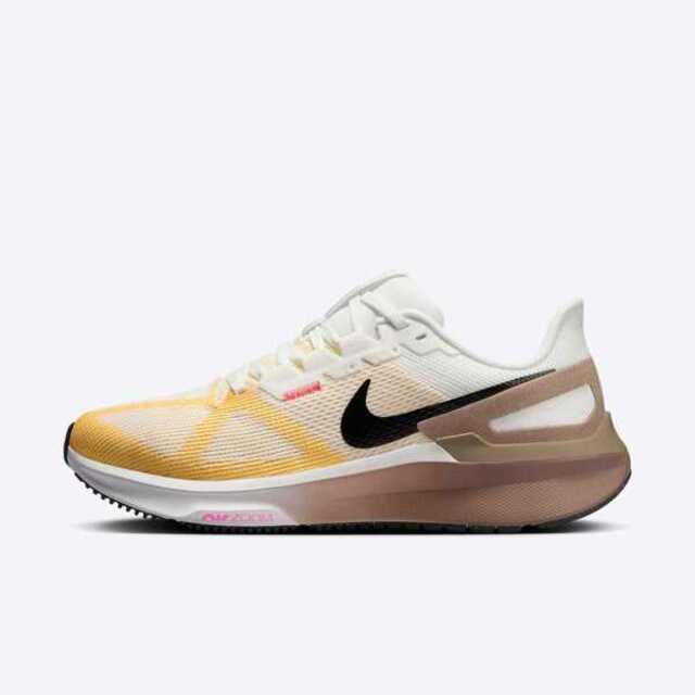 NIKE 耐吉 Nike W Air Zoom Structure 25 [DJ7884-110] 女 慢跑鞋 路跑 支撐 緩震 白黃棕