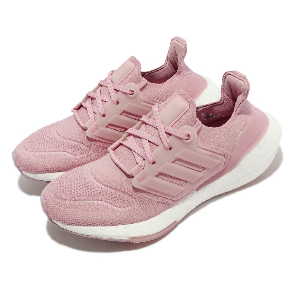 慢跑鞋PureBoost 22 W 女鞋粉紅白緩震針織路跑馬拉松 鞋GX5592