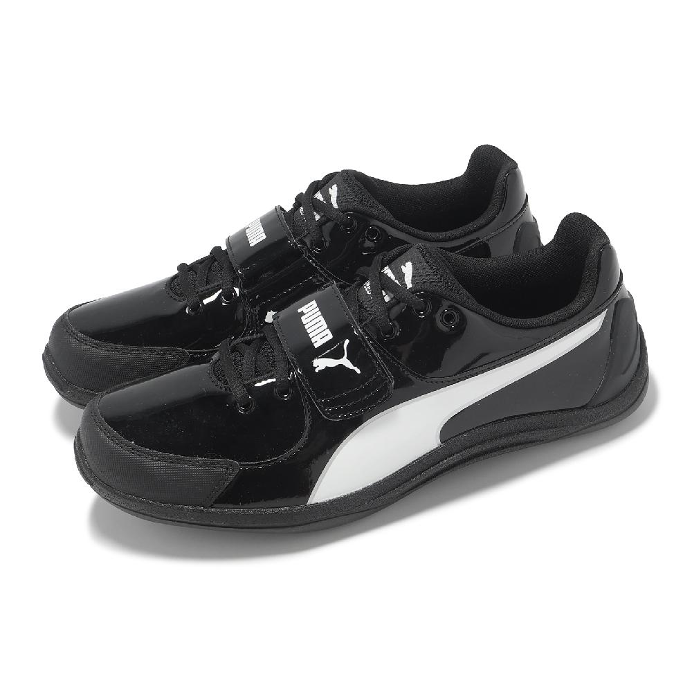 PUMA 彪馬 田徑鞋 Throw 10.5 男鞋 黑 白 鉛球 鐵餅 投擲鞋 魔鬼氈 包覆 支撐 31187402