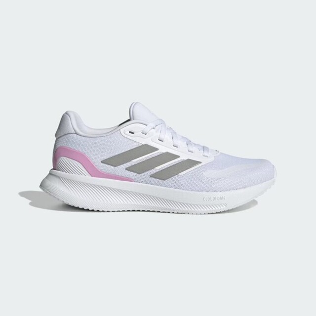 Adidas Runfalcon 5 Wide W JH6015 女 慢跑鞋 寬楦 彈力 支撐 緩震 白 粉紅
