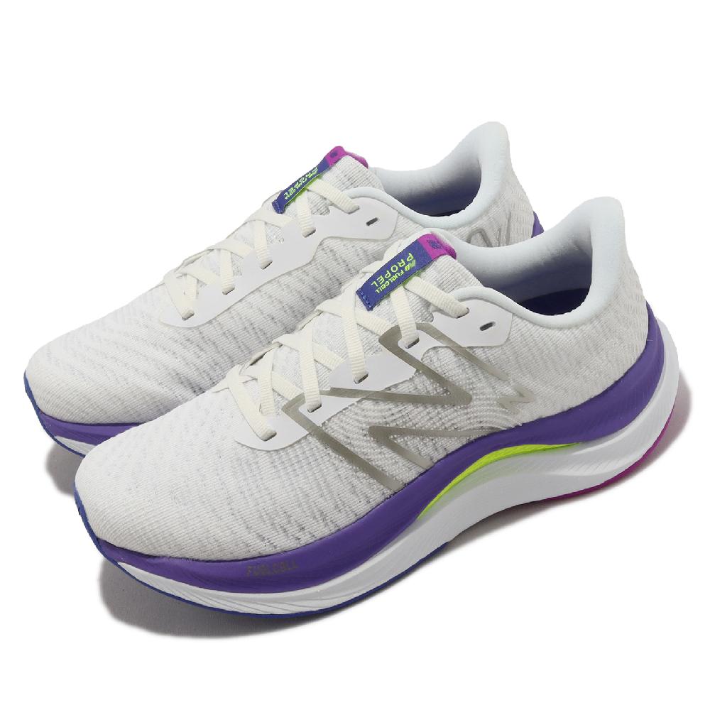 慢跑鞋 FuelCell Propel v4 D 寬楦 女鞋 白 紫 緩震 運動鞋 NB WFCPRCW4-D