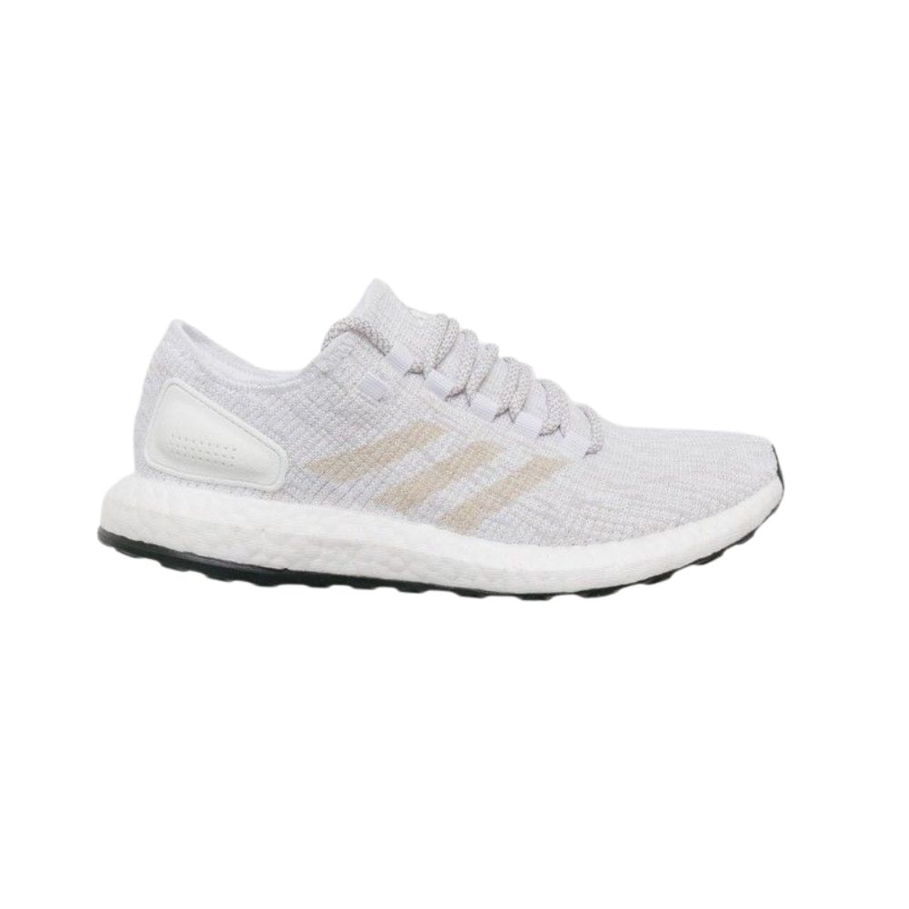 adidas 愛迪達 男款跑鞋 BB6277 PureBoost 全白 BOOST 緩震鞋 網布透氣 運動休閒鞋 城市通勤鞋 BB6277