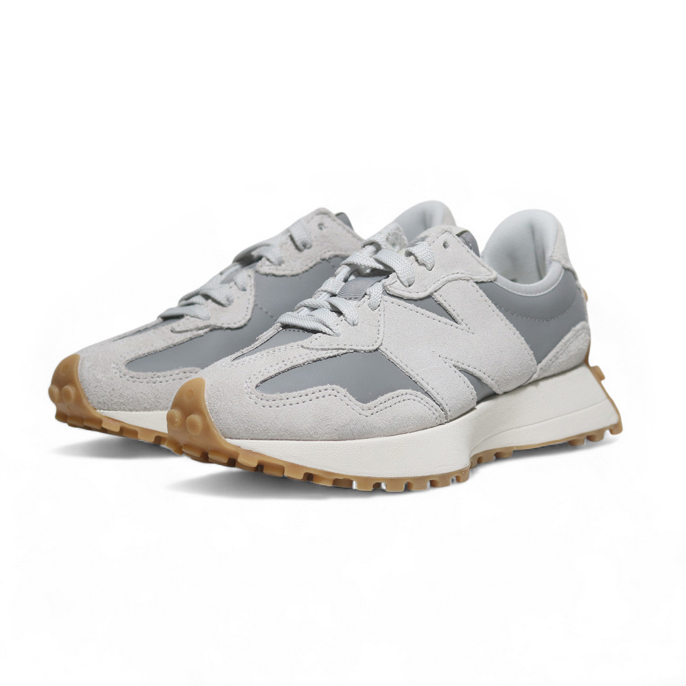 New Balance 紐巴倫 NEW BALANCE 休閒鞋 NB 327 灰白 皮革 拼接 復古 女 WS327KAY