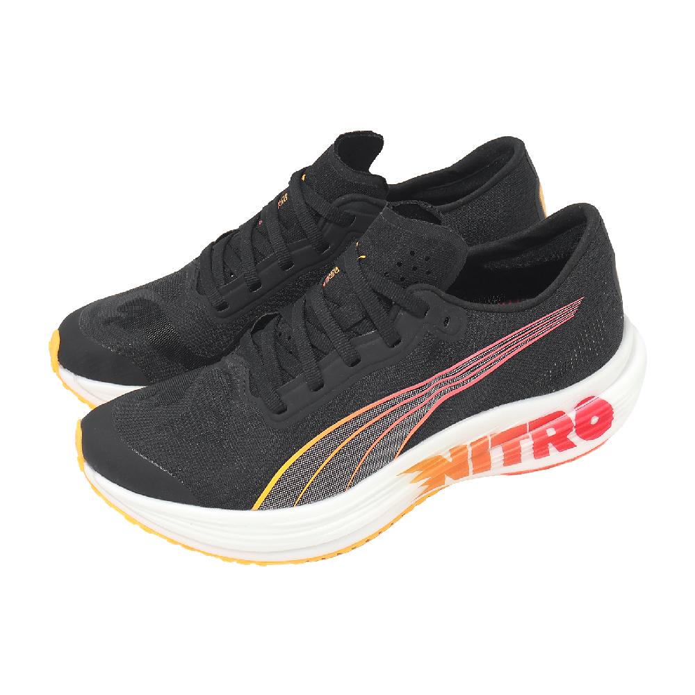 PUMA 彪馬 競速跑鞋 Deviate Nitro Elite 2 Wn 女鞋 黑 橘 氮氣中底 慢跑鞋 309696-01
