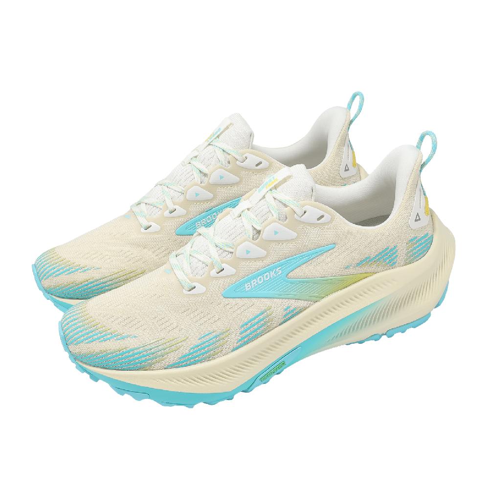 BROOKS 越野跑鞋 Ghost Trail 女鞋 米 綠 氮氣中底 戶外 緩衝 避震 慢跑鞋 1204641B222