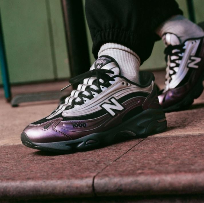 New Balance 紐巴倫 NEW BALANCE 慢跑鞋 M1000 黑銀紫 金屬感 復古 男女 M1000EGY