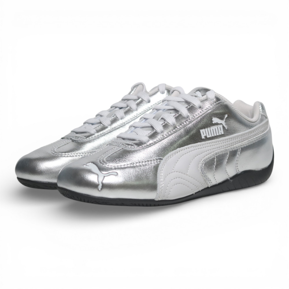 PUMA 彪馬 PUMA 休閒鞋 SPEEDCAT SILVER 銀白 黑底 賽車鞋 男女 40688101