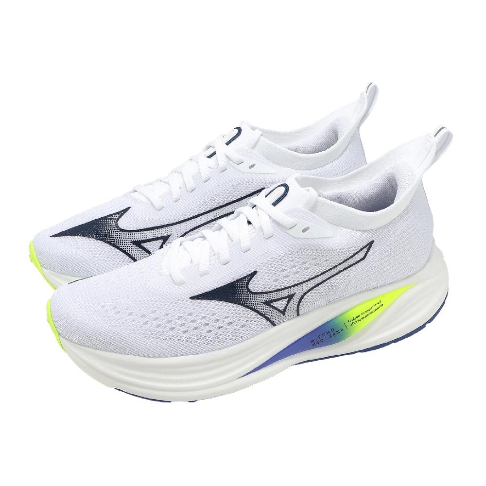 MIZUNO 美津濃 慢跑鞋 Neo Zen 2 男鞋 白 藍 厚底 緩衝 J1GC2686-01