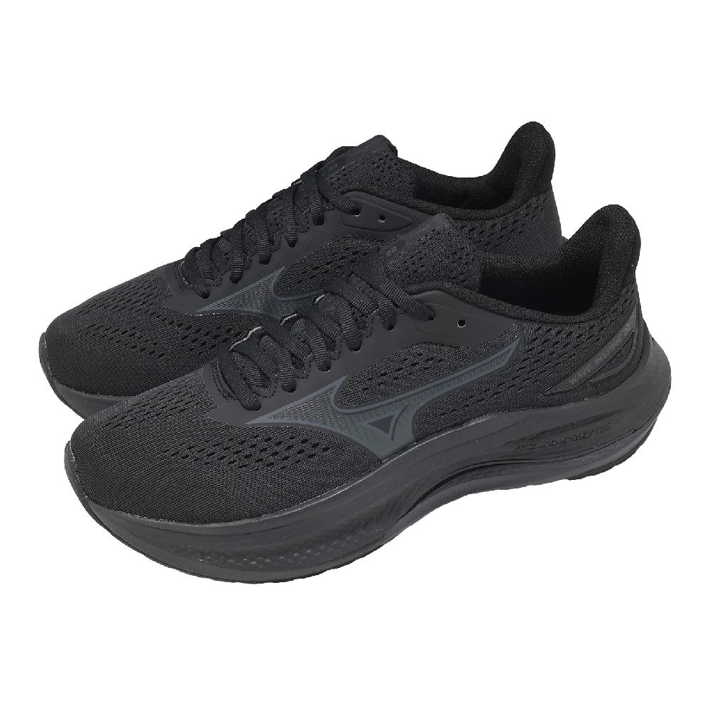 MIZUNO 美津濃 慢跑鞋 Wave Inspire 22 超寬楦 男鞋 黑 支撐 緩震 J1GC2645-06
