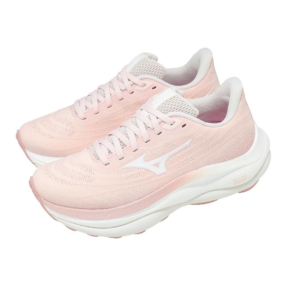 MIZUNO 美津濃 慢跑鞋 Wave Sky 9 女鞋 粉紅 白 緩衝 穩定 J1GD2502-74