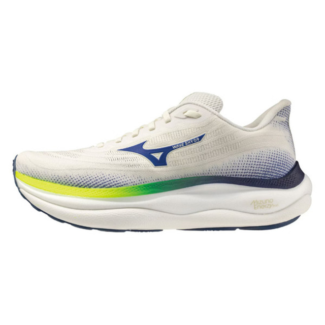 MIZUNO 美津濃 Mizuno 美津濃 Wave Sky 9 4E J1GC251151 男 慢跑鞋 超寬楦 跑鞋 路跑 白 黃