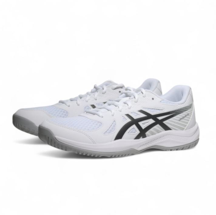 Asics 亞瑟士 ASICS 排球鞋 UPCOURT 6 灰白黑 室內 入門款 羽排鞋 男 1071A104101