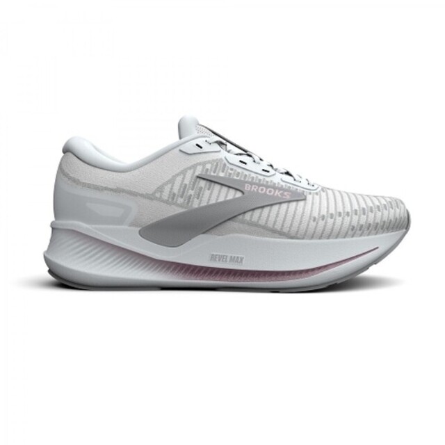 BROOKS Brooks 布魯克斯 Revel Max [1204701B133] 女 慢跑鞋 跑鞋 路跑 動能加碼象限 白 灰