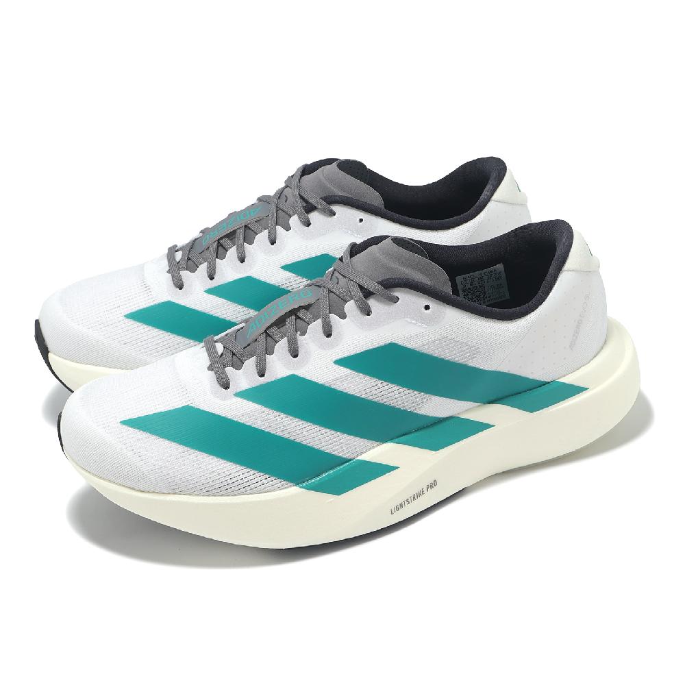 adidas 愛迪達 慢跑鞋 Adizero Evo SL M 男鞋 白 綠 緩震 回彈 運動鞋 JS4487