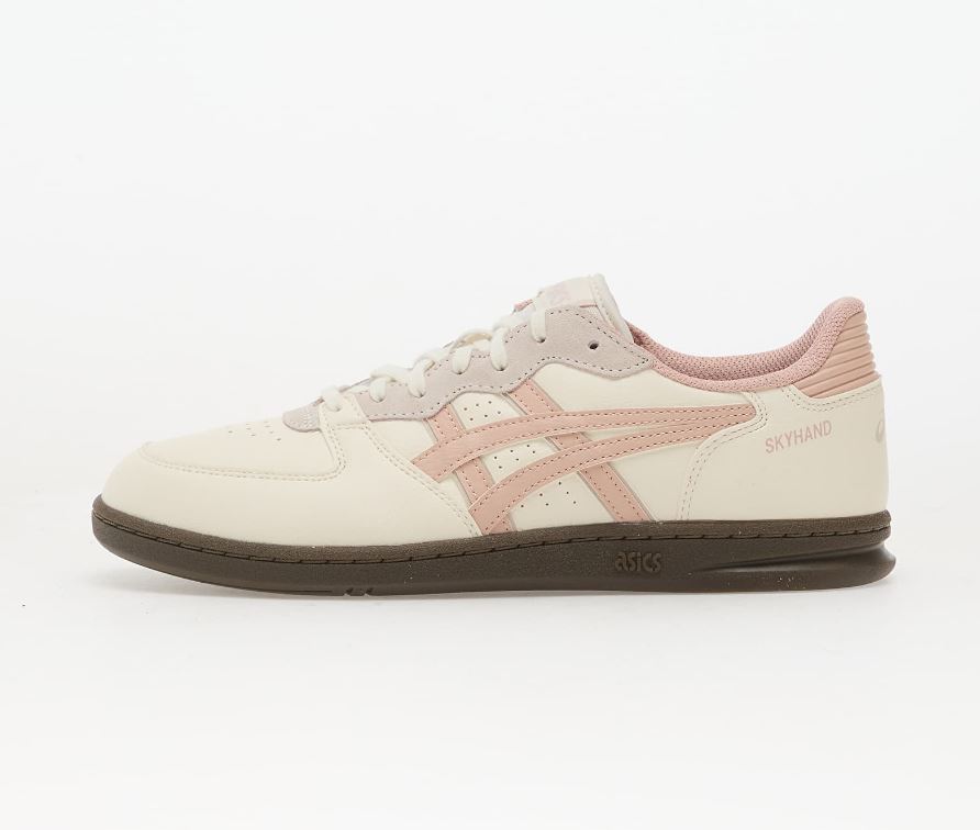 Asics 亞瑟士 ASICS 休閒鞋 SKYHAND OG 米白粉 皮革 焦底 復古鞋 女 1203A451107