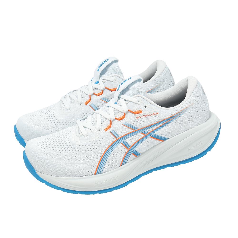 Asics 亞瑟士 慢跑鞋 Gel-Cumulus 28 2E 男鞋 寬楦 白 藍 緩衝 彈力 1011C147402