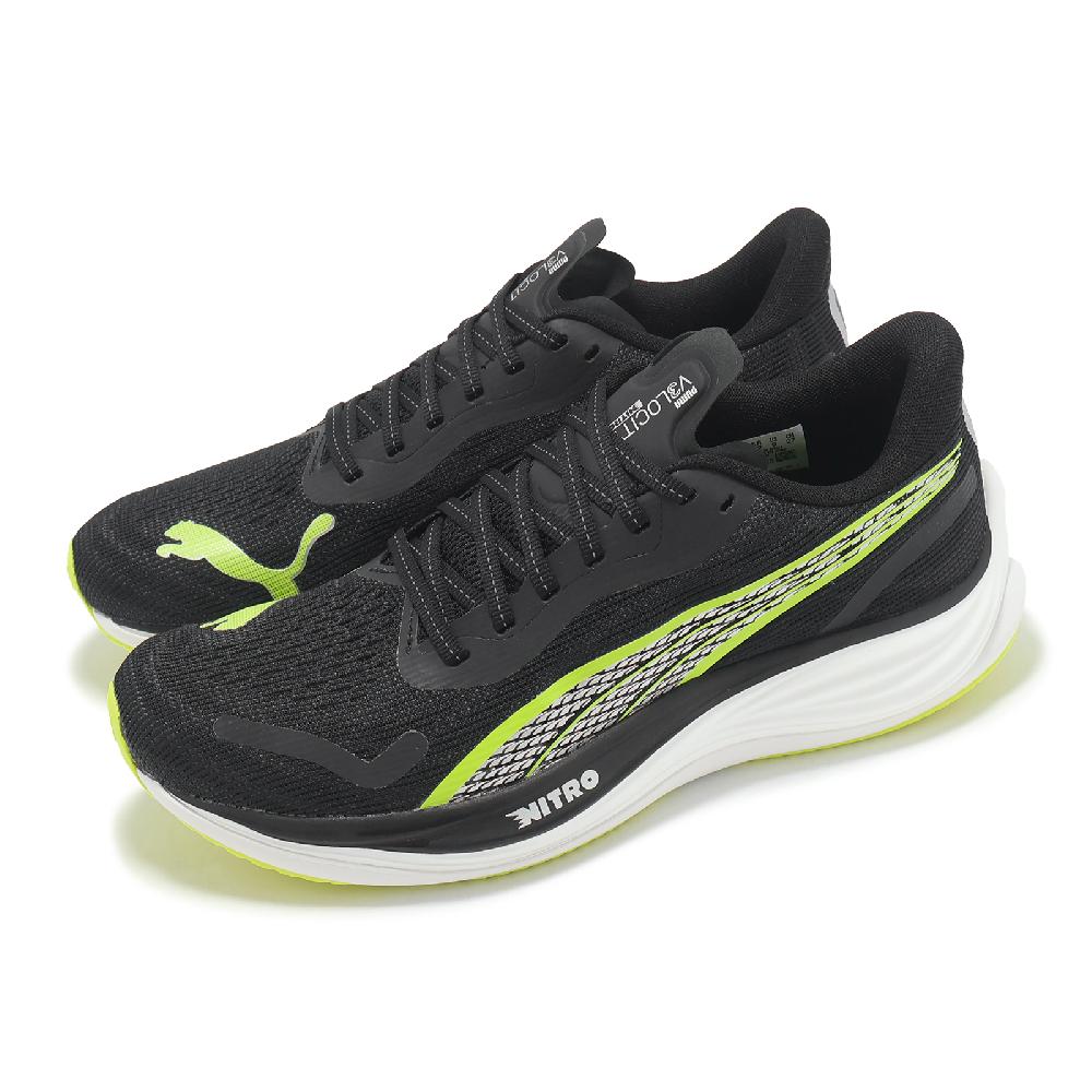 PUMA 彪馬 慢跑鞋 Velocity Nitro 3 男鞋 黑 綠 氮氣中底 緩衝 輕量 運動鞋 377748-18