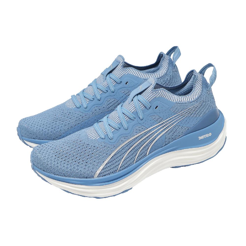 PUMA 彪馬 慢跑鞋 ForeverRun Nitro Knit 男鞋 藍 銀 緩衝 針織鞋面 運動鞋 379139-11