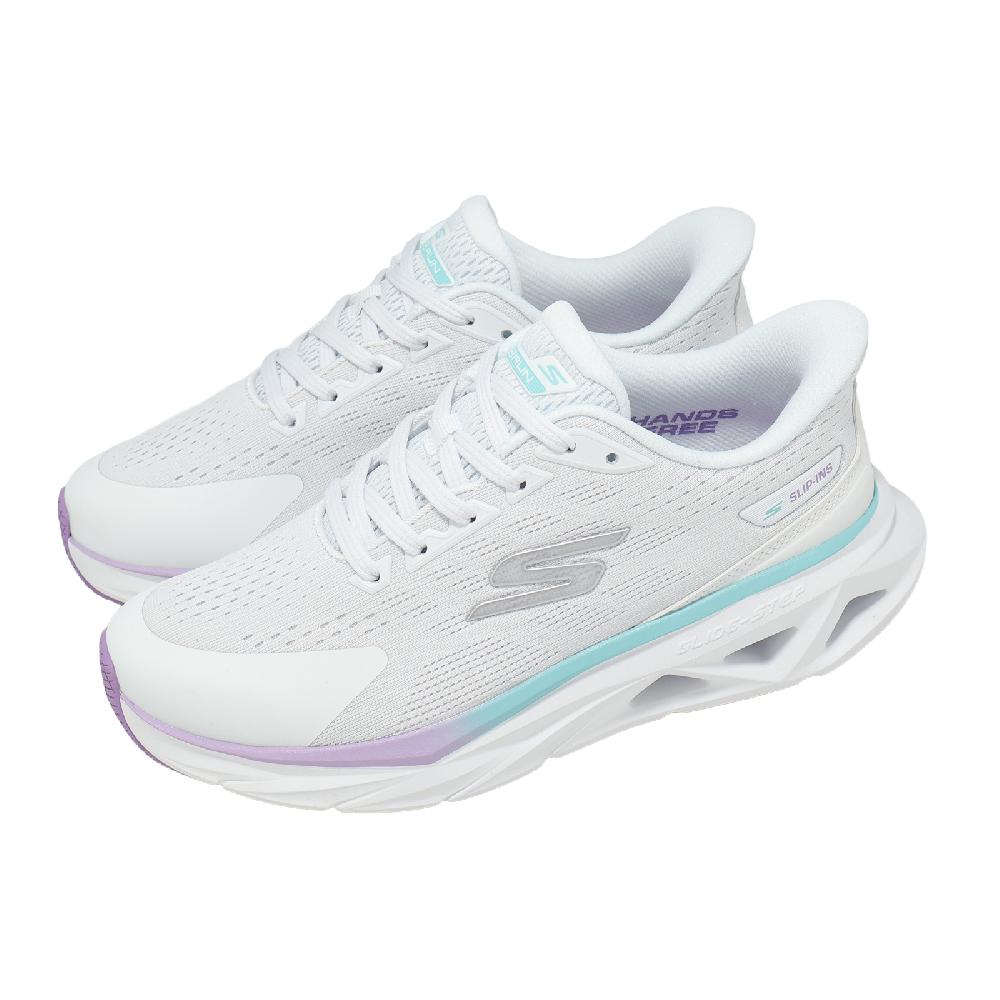 SKECHERS 斯凱奇 慢跑鞋 Glide-Step Vortex Slip-Ins 寬楦 女鞋 白 129825WWMLT