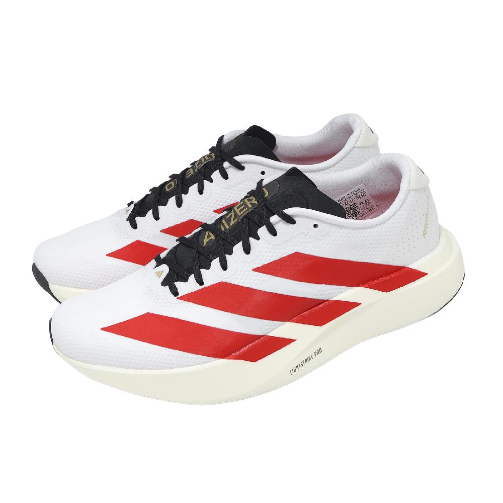 adidas 愛迪達 慢跑鞋 Adizero Evo SL Woven M 男鞋 白 紅 緩震 運動鞋 KK3675