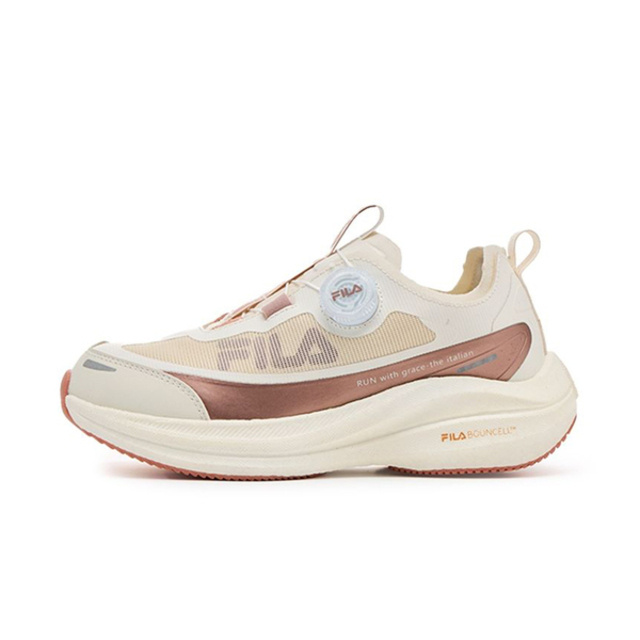 Fila Fila 斐樂 LA Vita [5-J313A-122] 女 慢跑鞋 跑鞋 路跑 旋鈕 免綁帶 米 金