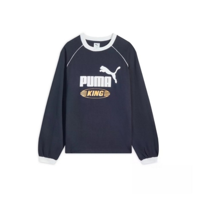 PUMA 長袖 流行系列 FUTURE PUMA ARCHIVE 深藍 薄長T 中性 63707816
