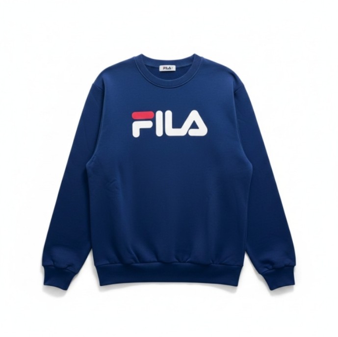 Fila FILA 大學T 深藍 經典LOGO 圓領 長袖 上衣 男 1TEW7045BU