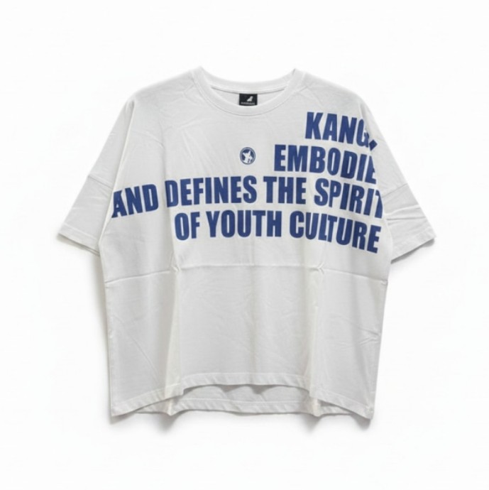 KANGOL KANGOL 短T 白 大LOGO 夏日 短袖 上衣 女 6622101200