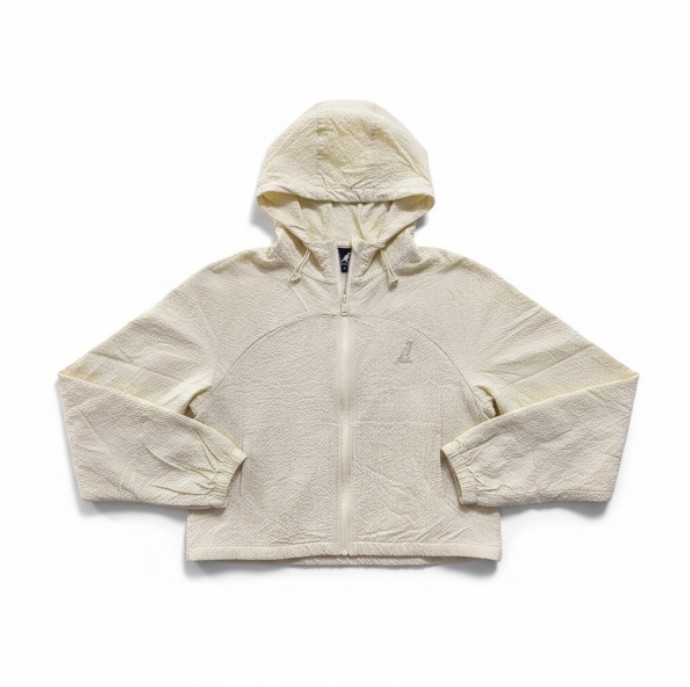 KANGOL KANGOL 外套 淺黃 泡泡紗 夏日 輕薄外套 女 6622142061