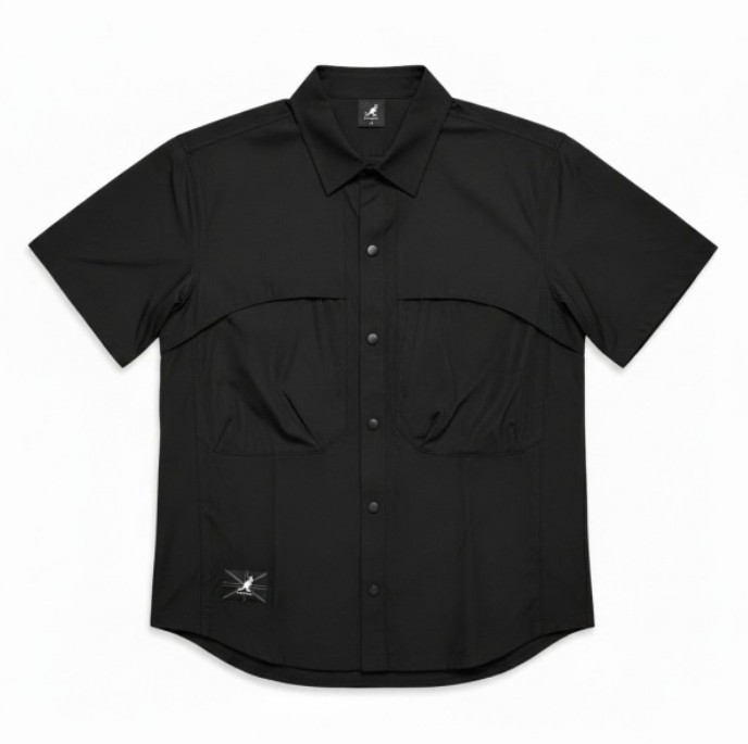 KANGOL KANGOL 短袖 黑色 口袋 工裝襯衫 中性 6625147020