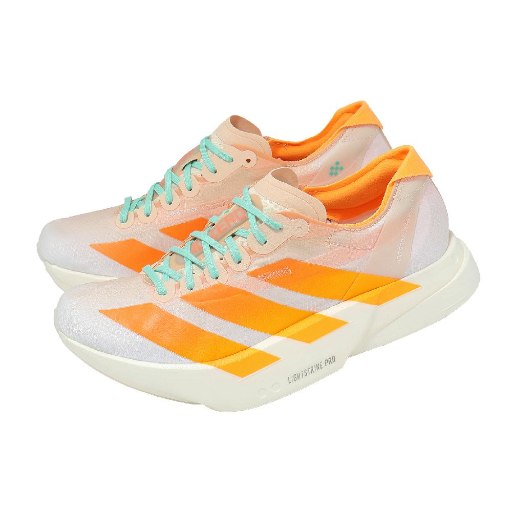 adidas 愛迪達 競速跑鞋 Adizero Adios Pro 4 W 女鞋 白 橘 緩震 運動鞋 愛迪達