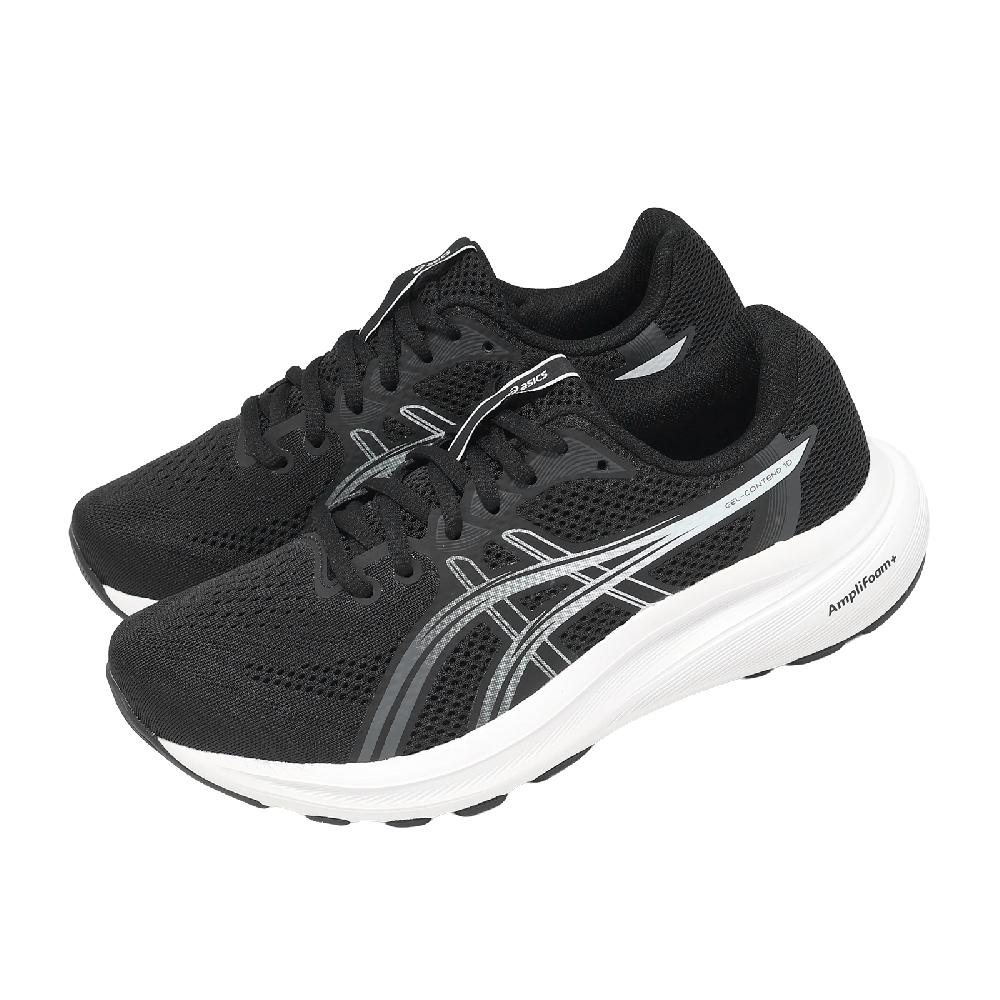 Asics 亞瑟士 慢跑鞋 Gel-Contend 10 D 寬楦 女鞋 黑 白 緩震 運動鞋 1012C014003