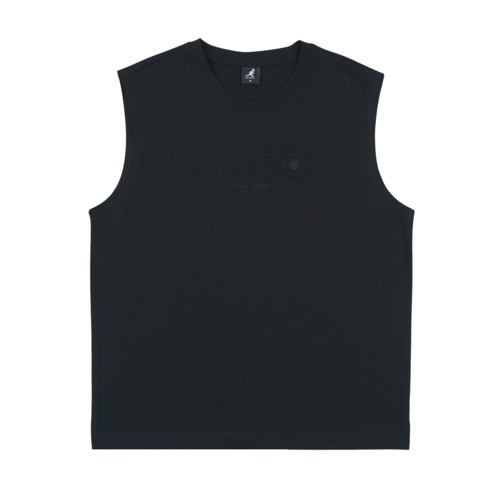 KANGOL KANGOL 背心 黑色 落肩 寬口 經典 棉質背心 中性 6625148020